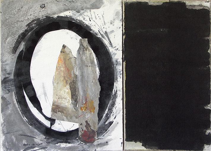 collage et encre