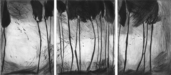 arbres triptyque